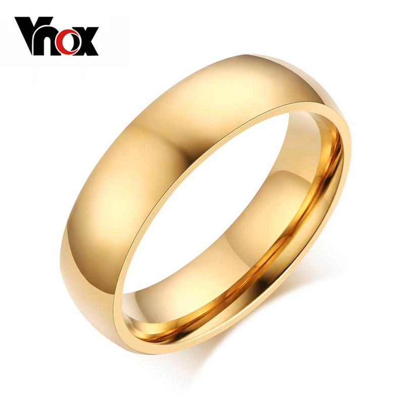 Vnox 6mm Classic Wedding Ring for Men Women