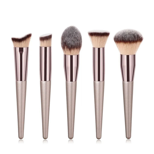 1PC Large Foundation Makeup Brushes Coffee Handle Very Soft Hair Blush Powder Make Up Brush Face Beauty Cosmetic Tools