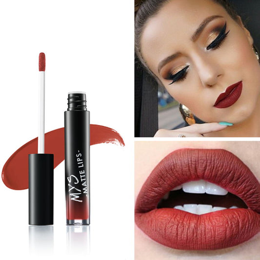 MYS Brand Makeup Matte Liquid Lipstick Tint Waterproof Make Up Long Lasting Lip Stick Nude Lip Gloss Cosmetics Batom