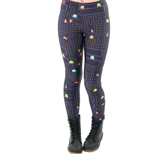 Black Milk New Maze Print Pacman Leggings de mujer ajustado largo leggins pantalón de mujer 