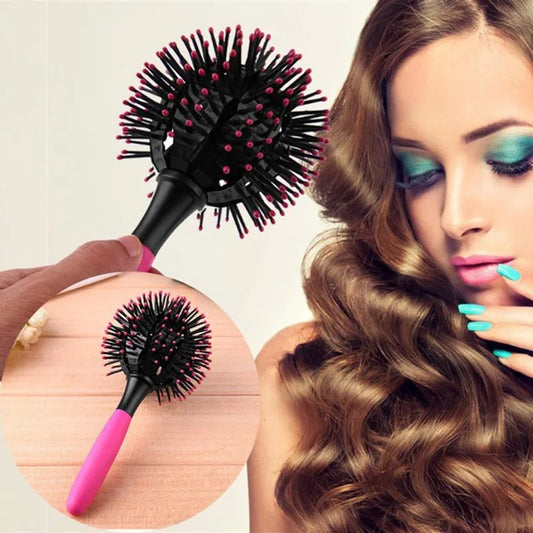 3D Round Hair Brushes Comb Salon make up 360 degree Ball Styling Tools Magic Detangling Hairbrush Heat Resistant Hair Comb