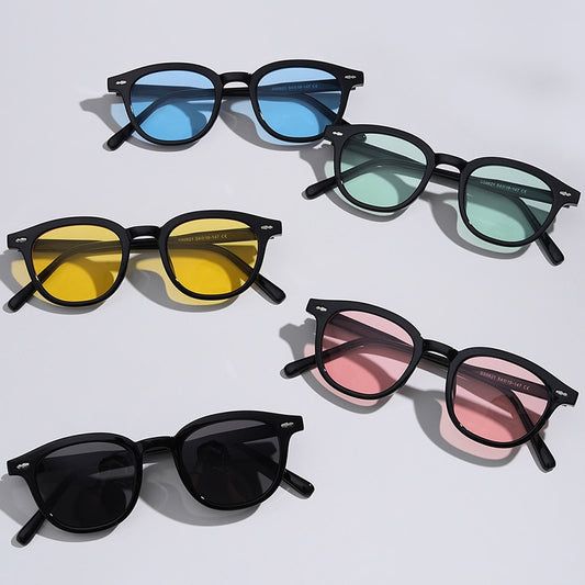 Fashion Cool Vintage Round Style DAY Sunglasses Women Tint Ocean Lens ins Stylish Brand Design Sun Glasses SS0821