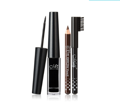 MENOW Brand Waterproof Liquid Eyeliner gift black and brown pencil Long lasting for up to 24 hours Make up set E401