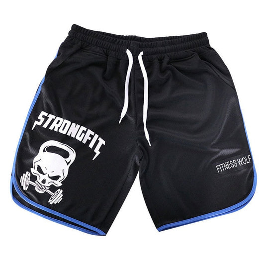 Shorts Men Quick Dry Skull Print Gym Jogging Shorts For Men