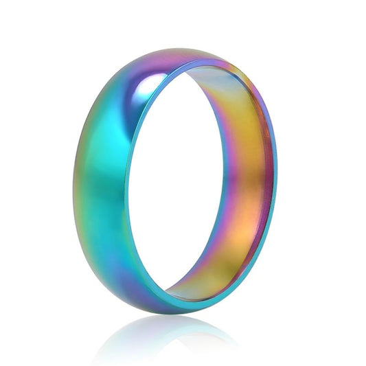 Anillo colorido del arco iris de las mujeres de los hombres 