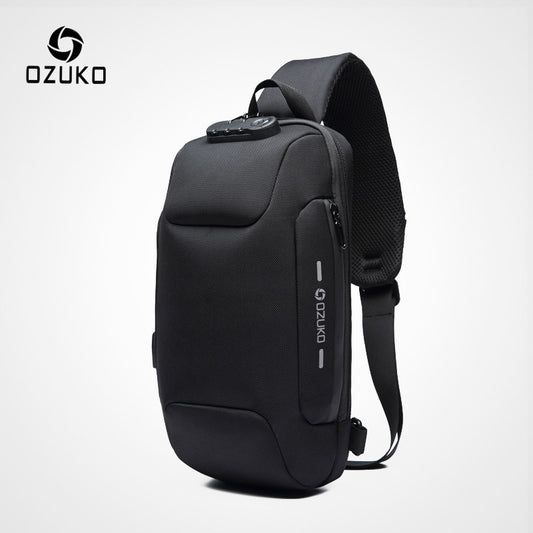 OZUKO Multifunction Crossbody Bag for Men Anti-theft Shoulder Messenger Bags Male Waterproof Short Trip Chest Bag Pack