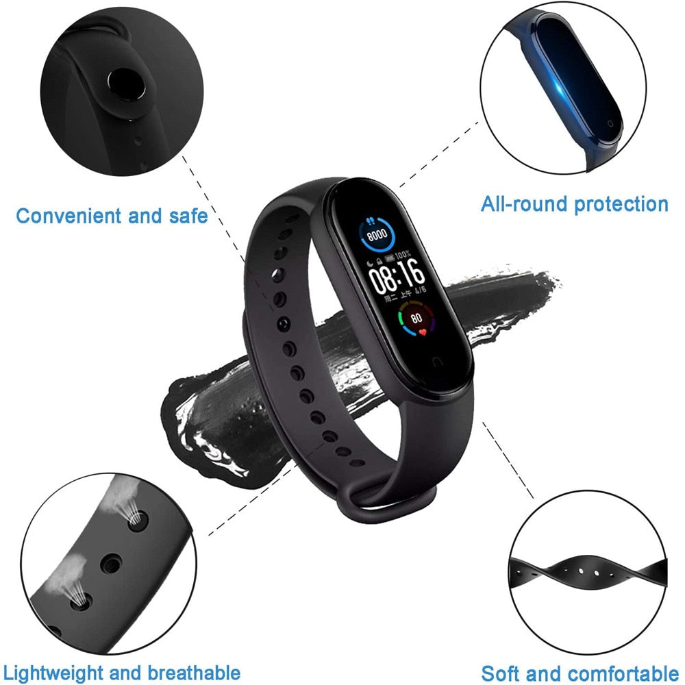 Correa para Xiaomi Mi Band 7 6 5 4 3 pulsera deportiva reloj correa de silicona para Xiaomi Mi Band 7 3 4 5 pulsera Mi Band 7 Correa 