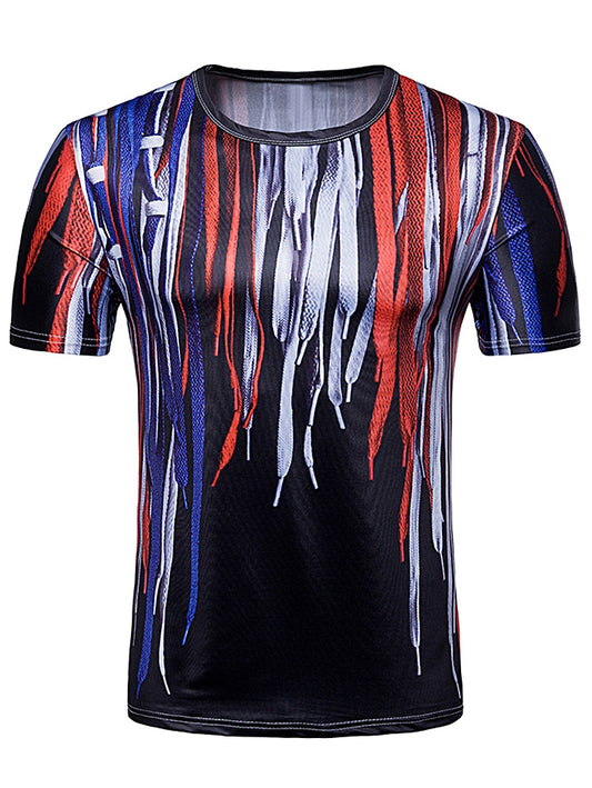 3D Shoelace Print Short Sleeve T-shirt