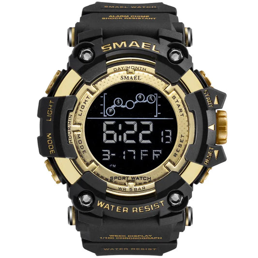 Reloj para hombre militar resistente al agua SMAEL reloj deportivo ejército led cronómetros de muñeca digitales para hombre 1802 relogio masculino Relojes 